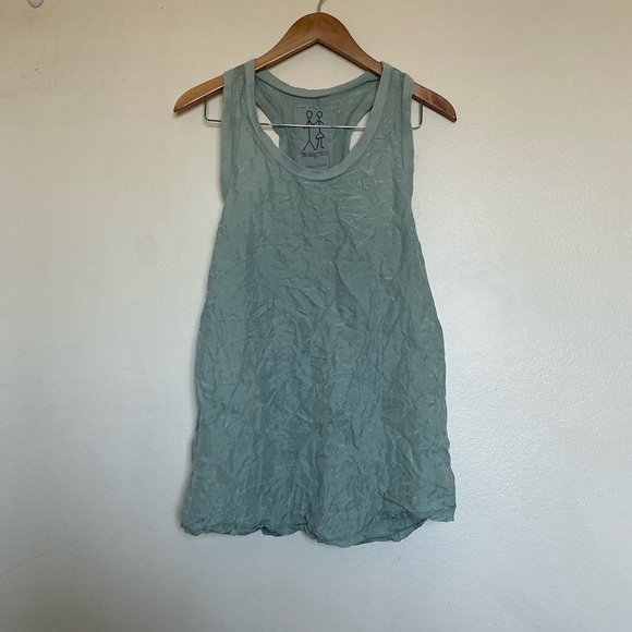 Pete and Greta Johnny waas 100% Capra vegan silk green tank size XS - Picture 1 of 5